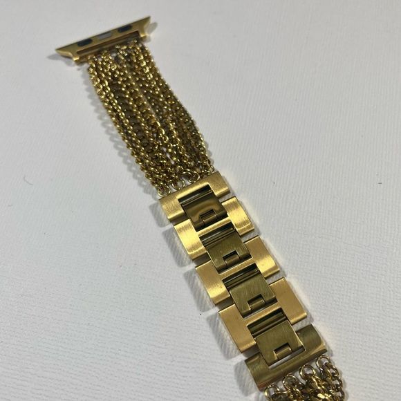 Posh Tech Gold Stainless Steel Multi-Chain Link Band for Apple Watch - Picture 2 of 8